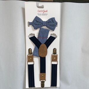 Cat and Jack Suspenders,  Bow Tie & pocket square set